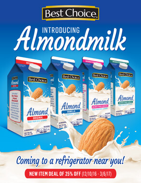 Best Choice Almond Milk Sales Sheet